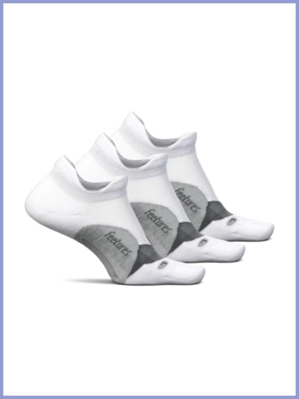 Elite Light Cushion No Show Tab Athletic Running Socks 3 Pair Pack